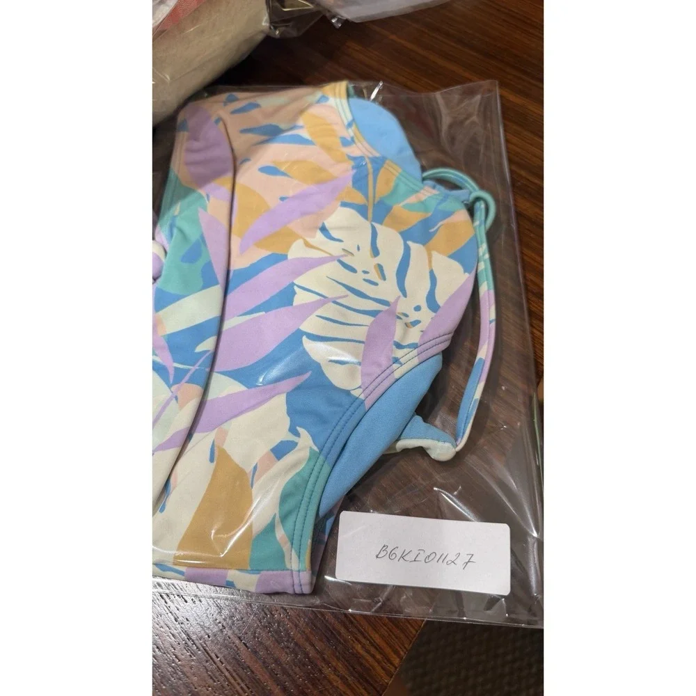 O'NEILL Girls Atlas Knot One Piece Botanical Print Swimsuit Sz 10